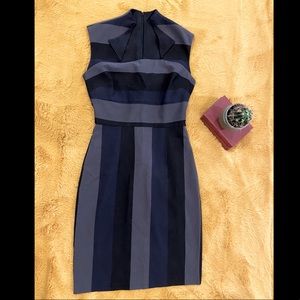 Black striped dress.